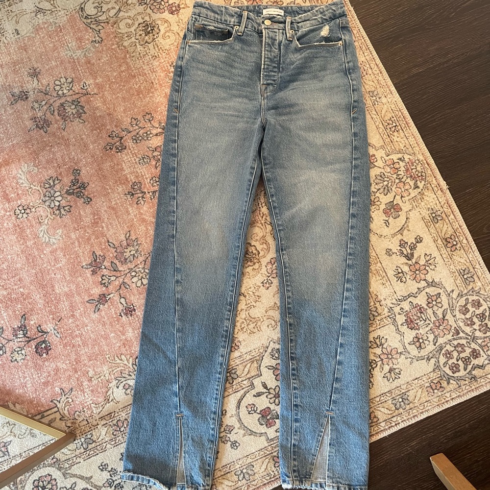 SOLD OUT Good American Twisted Slit Jeans